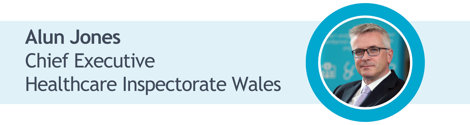 Alun Jones chief executive healthcare inspectorate wales