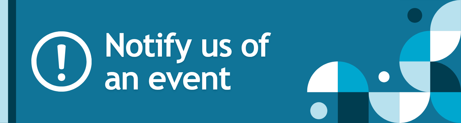 Notify us of an event